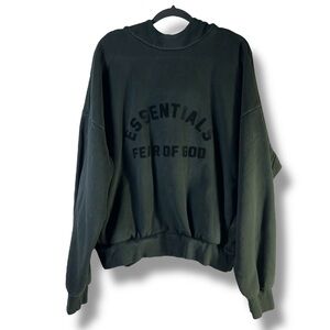 Essentials Fear of God Mens Sz Medium Black Hoodie Oversized‎ Streetwear Grunge